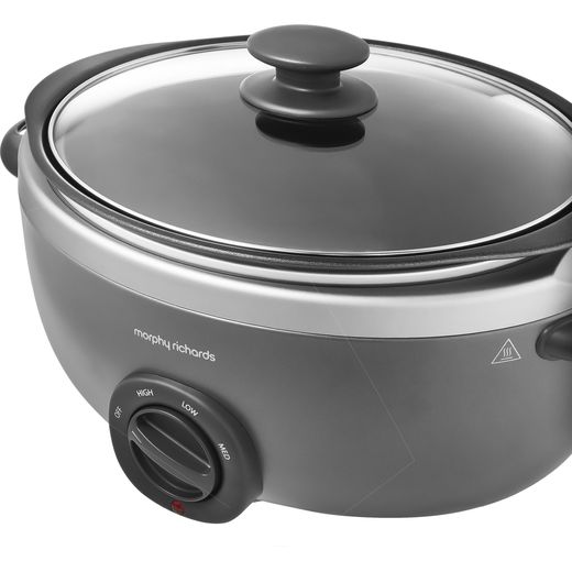 Morphy Richards Sear And Stew 461022 Slow Cooker - Titanium - Left perspective shot