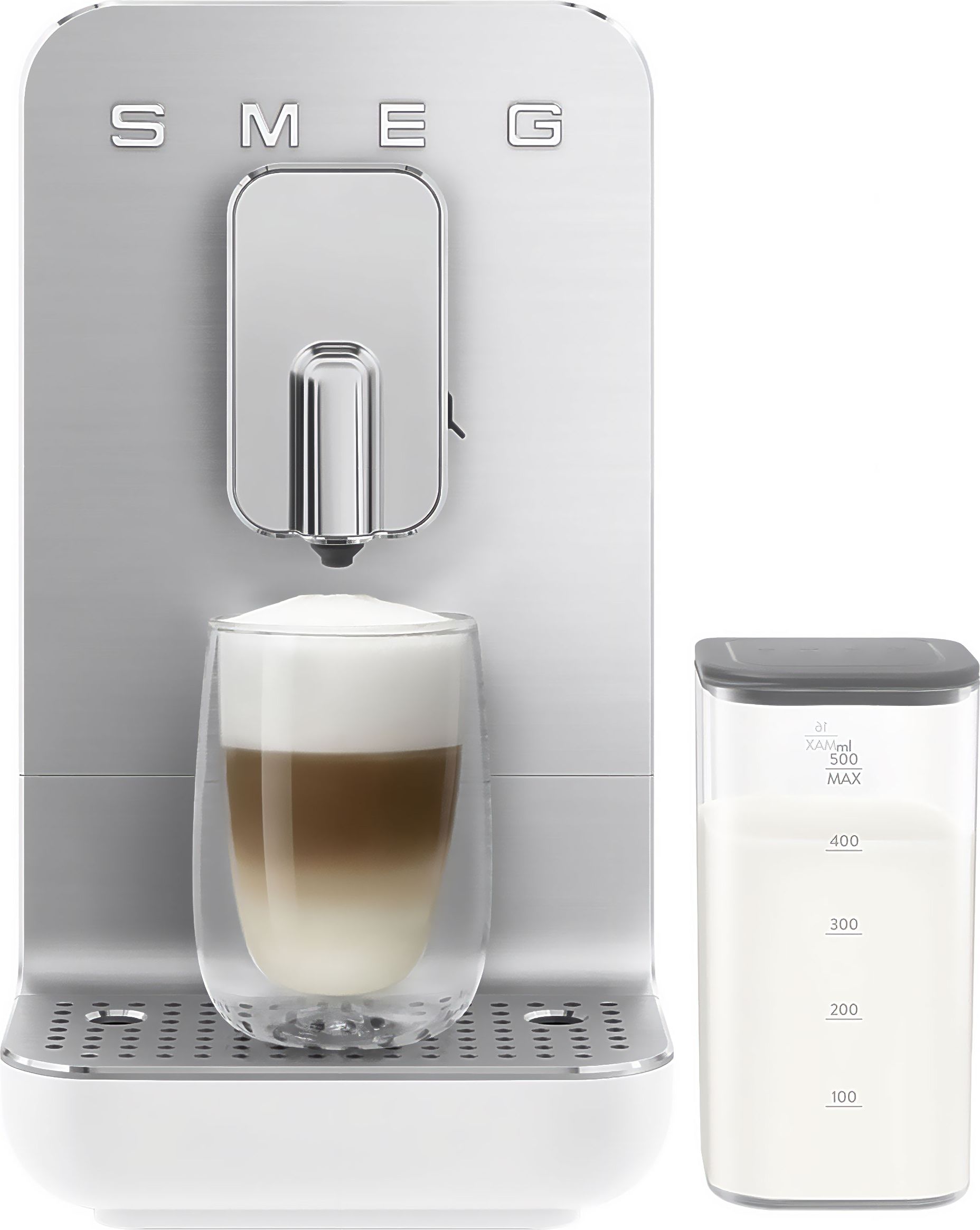 Image of Smeg 50's Style BCC13WHMUK Bean to Cup Coffee Machine - Matte White, White