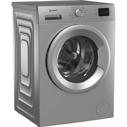 Indesit Push&Go IP 1046S PUSH&GO UK 10kg Washing Machine with 1400 rpm - Silver - Right perspective