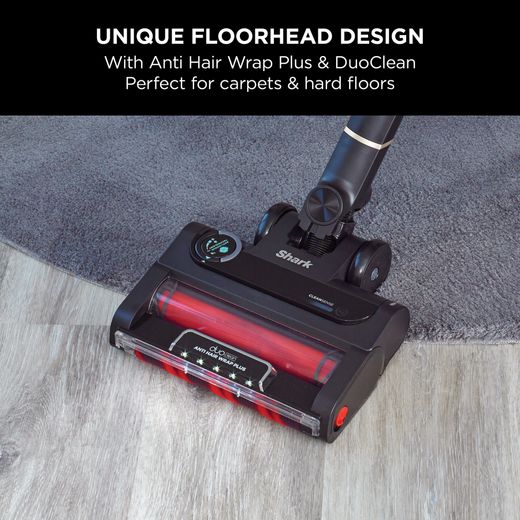 Shark Stratos with Anti-Hair Wrap Plus & Clean Sense IQ IZ400UKT Cordless Vacuum Cleaner with up to 60 Minutes Run Time - Charcoal Grey / Copper - Floorhead design