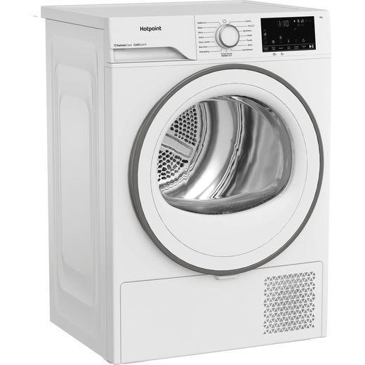Hotpoint FabicCare C HSD 82M WW UK 8Kg Heat Pump Tumble Dryer - White - Right perpsective  shot 