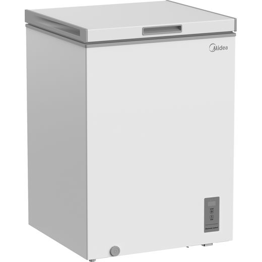 Midea MDRC211FZE01 Chest Freezer - White - Right perspective shot