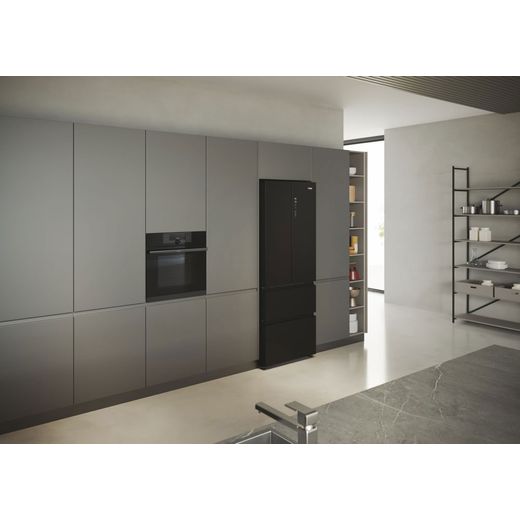 Haier American Fridge Freezer - Slate Black - Fridge freezer in kitchen shot