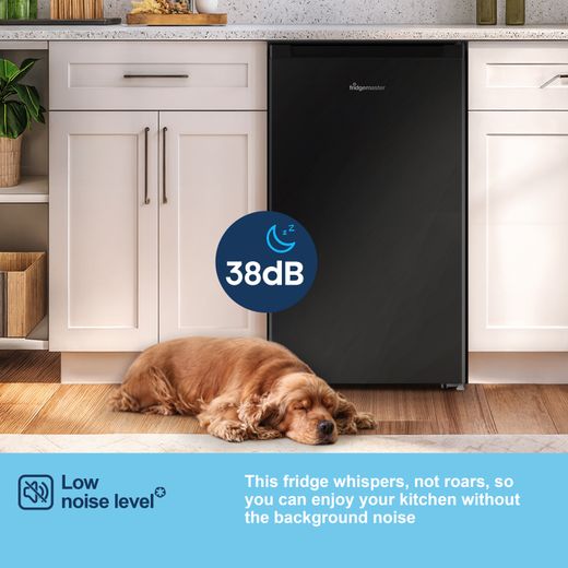 Fridgemaster MUL4892EB Compact 84cm Fridge - Black - AO Annotation - Low noise level