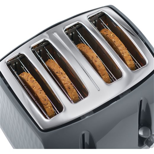 Russell Hobbs Honeycomb 26073 4 Slice Toaster - Grey - Extra wide shot