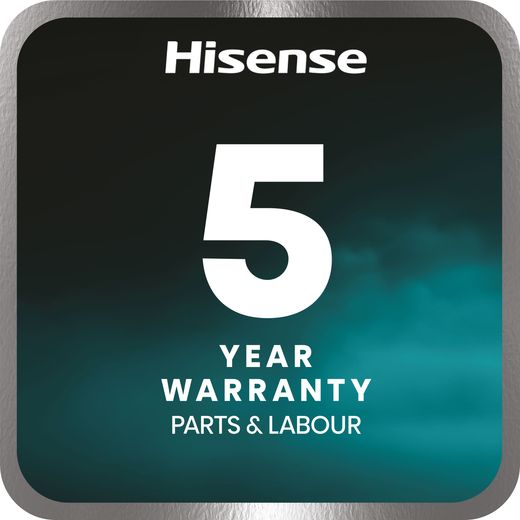 Hisense 5i KitchenFit Series WF5I1245BBR 12kg Washing Machine with 1400 rpm - Black - Annotation - 5yrs-warranty