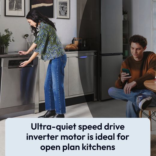 Candy RapidÓ Fully Integrated Standard Dishwasher - Silver - Annotation - Ultra quiet shot
