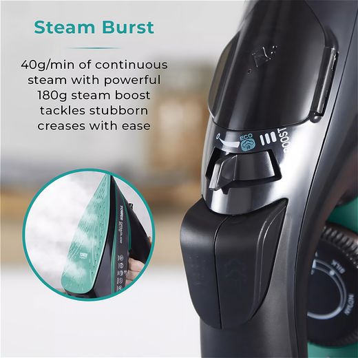 Tower T22013TL 3100 Watt Iron -Teal - Annotation - Steam burst