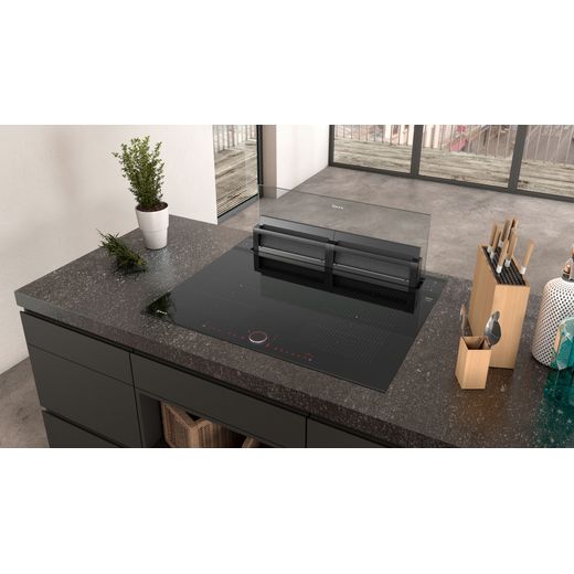 NEFF N90 80 cm Downdraft Cooker Hood - Black - Cooker hood in kitchen shot