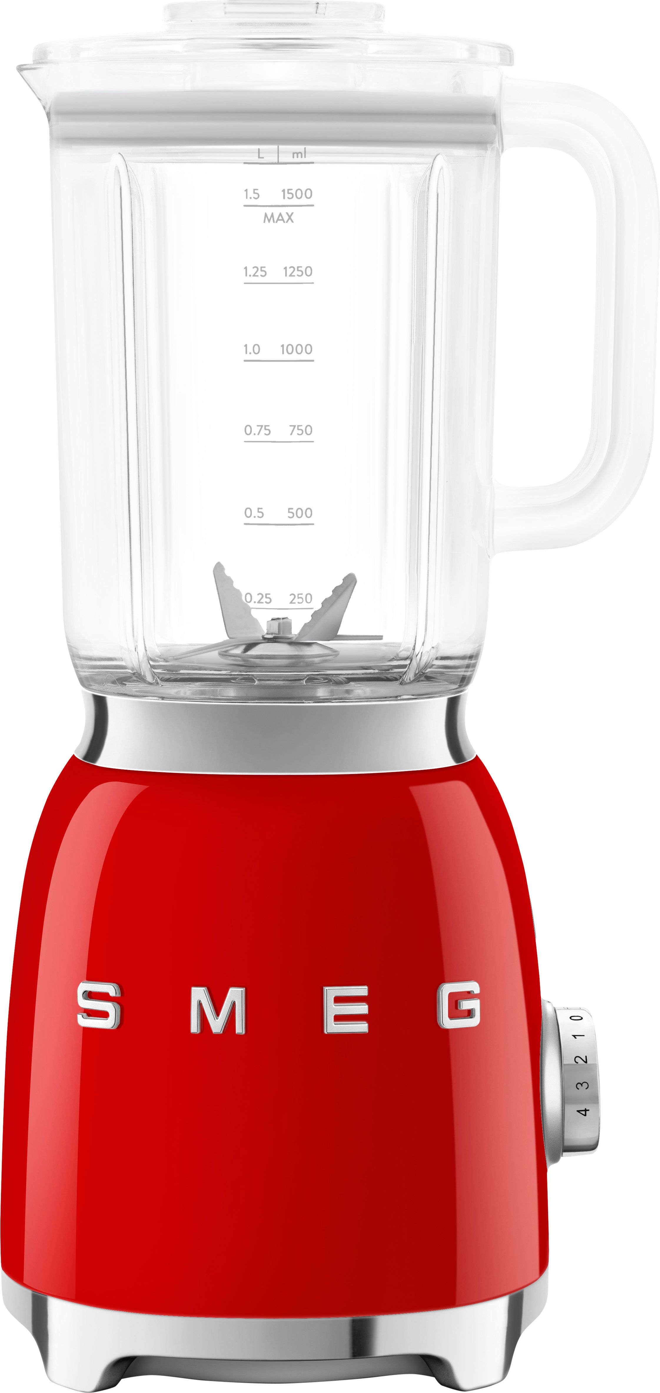 Smeg BLF03RDUK Tabletop Blender - 1.5L - 800W - Red