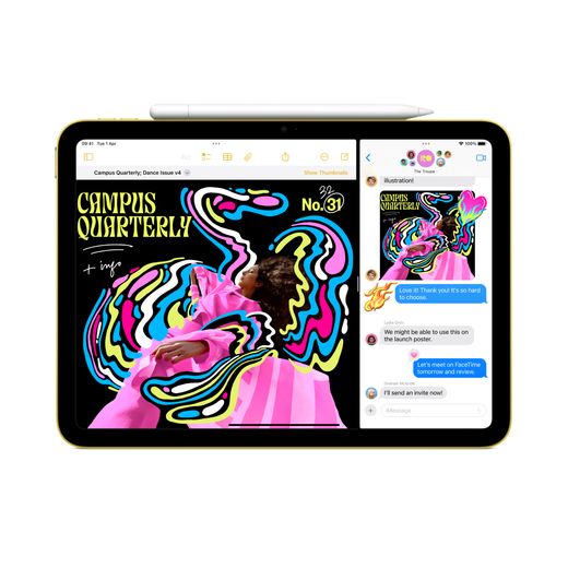 Apple MD7F4KN/A Tablet Silver - Front with pencil shot
