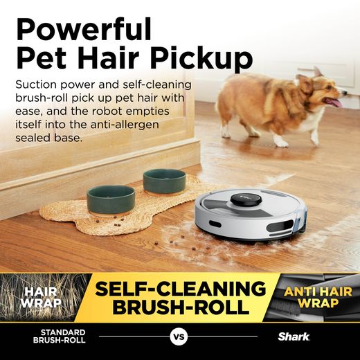 Shark Matrix Plus 2-in-1 Robotic Vacuum Cleaner - Silver - Annotation - Powerful Pet hair pickup