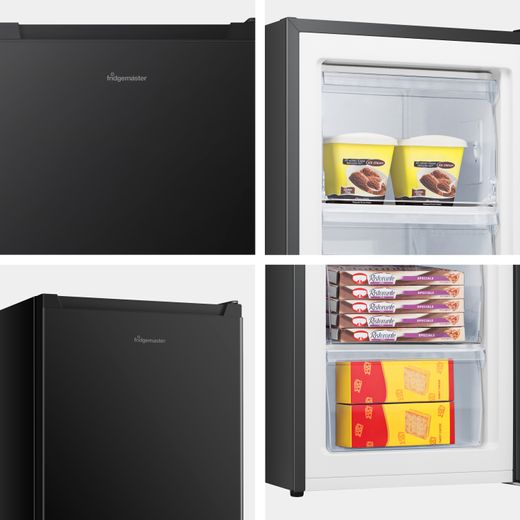 Fridgemaster Under Counter Freezer - Black - Multiple closeups
