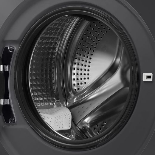Haier X5 Plus HW120BP14357AGUK 12kg Washing Machine with 1400 rpm - Graphite - close up drum shot