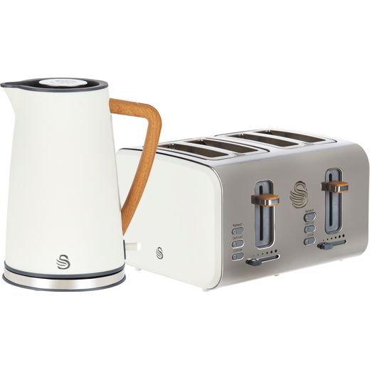 Swan Nordic STP2091WHTN Kettle And Toaster Set - White