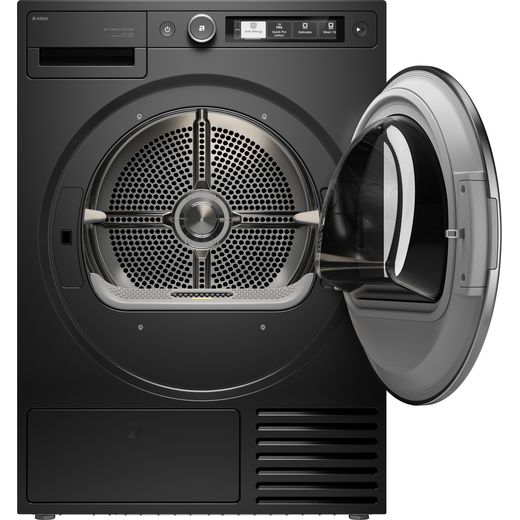 ASKO T509HRG.UK Wifi Connected 9Kg Heat Pump Tumble Dryer - Graphite Black - Door open