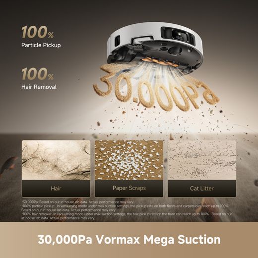 Dreame Matrix10 Ultra Robotic Vacuum Cleaner - White - Annotation - 30000Pa suction