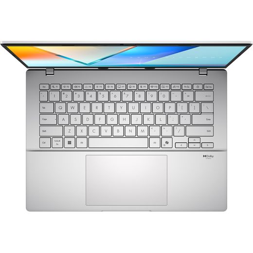 ASUS Vivobook S 14 14" Laptop - AMD Ryzen™ 5, 512GB SSD, 16 GB RAM - Silver - Keyboard view shot