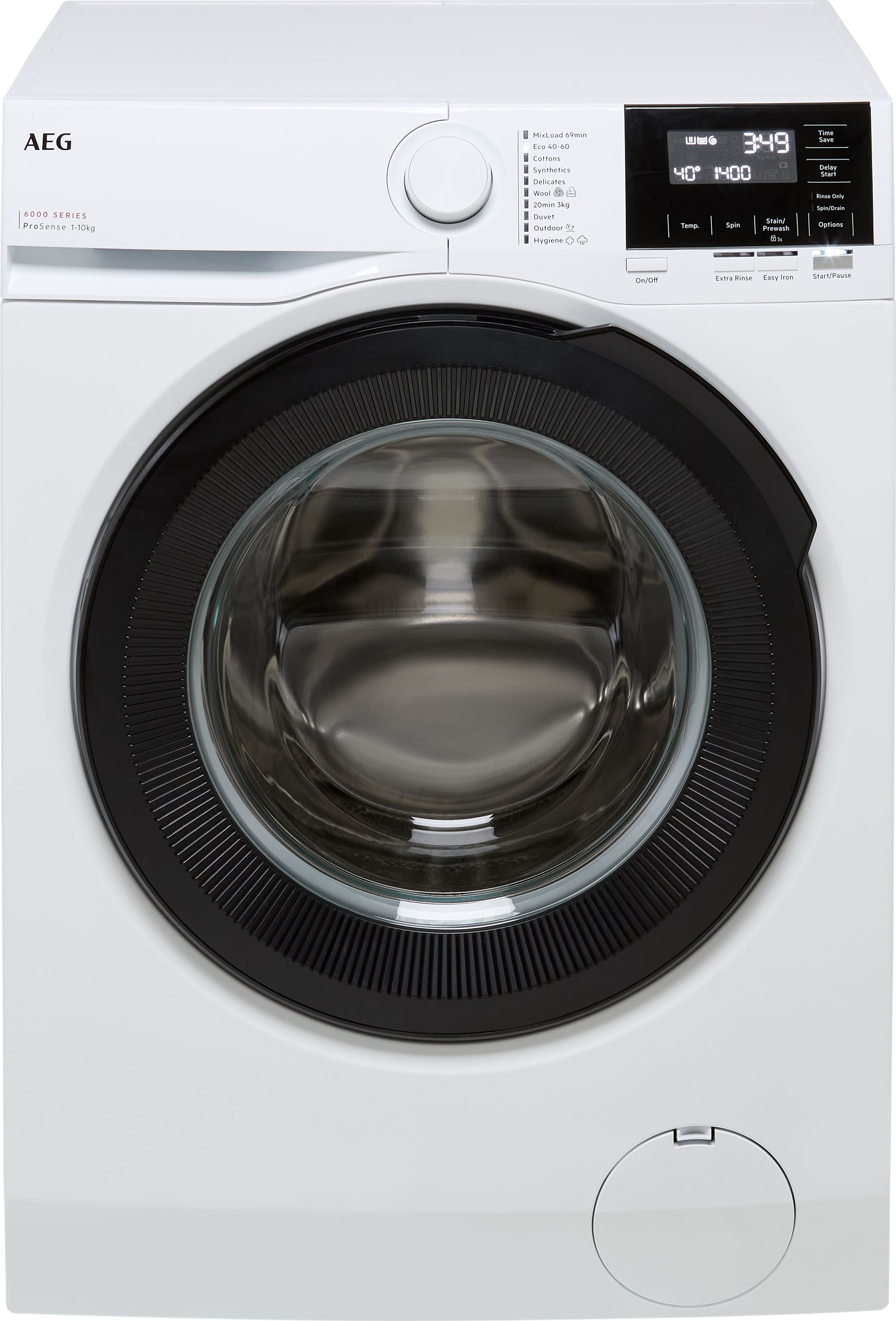 AEG ProSense Technology LFR61144B 10kg Washing Machine with 1400 rpm - White - A Rated, White