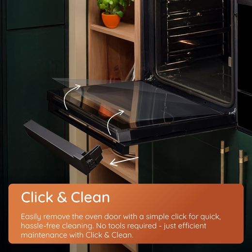 Hotpoint Class 2 HO 258HZ X UK Built In Electric Single Oven - Stainless Steel - Annotation - Click&Clean