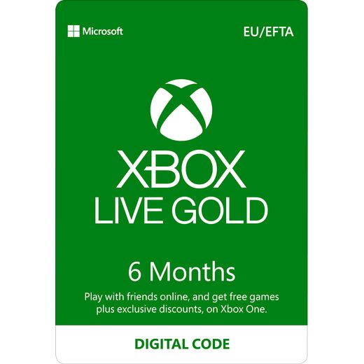 Xbox 6 Month Xbox Live Gold Membership – Digital Code