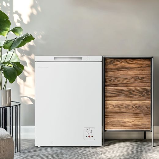 Fridgemaster Chest Freezer - White - Freezer in utility room shot 
