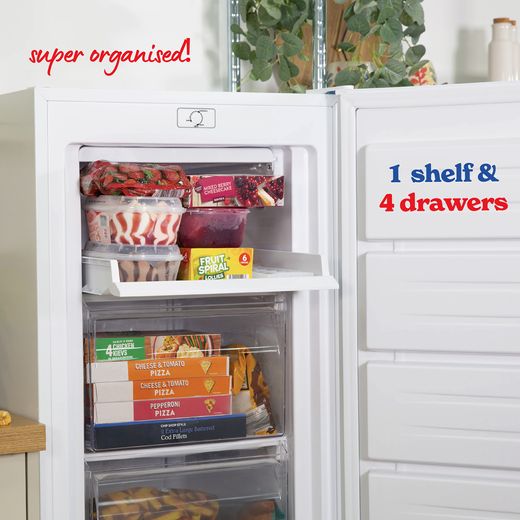 Russell Hobbs Upright Freezer - White - Annotation - Storage