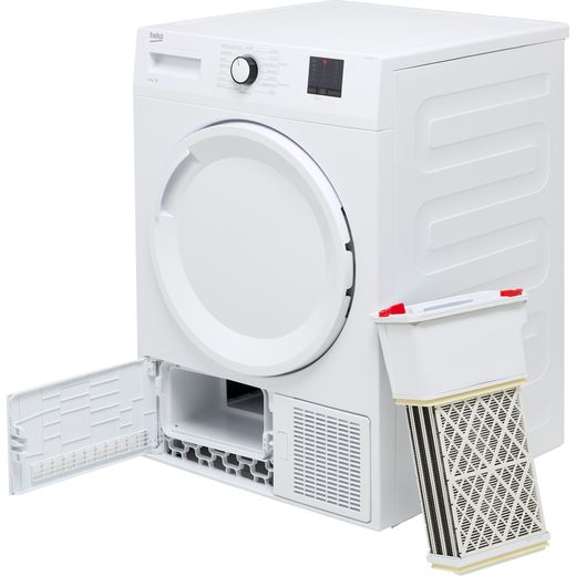 Beko 10Kg Condenser Tumble Dryer - White - Door open