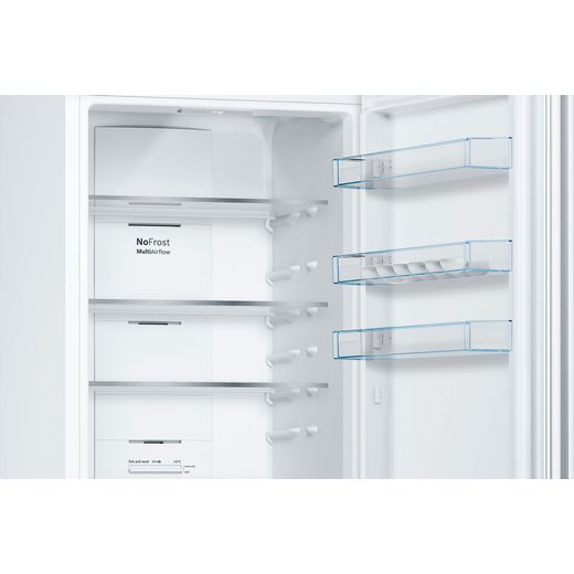 Bosch Series 4 70/30 Frost Free Fridge Freezer - White - Close up inside shot