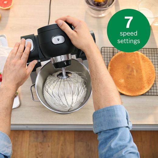 Bosch Series 6 MUMS6ZM00G Stand Mixer with 5.5 Litre Bowl - Black - Annotation - 7 saved setting shot