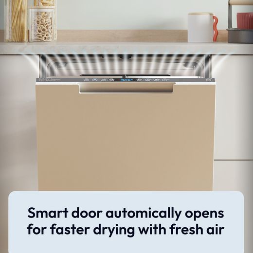 Candy RapidÓ Standard Dishwasher - White - Annotation - Smart door