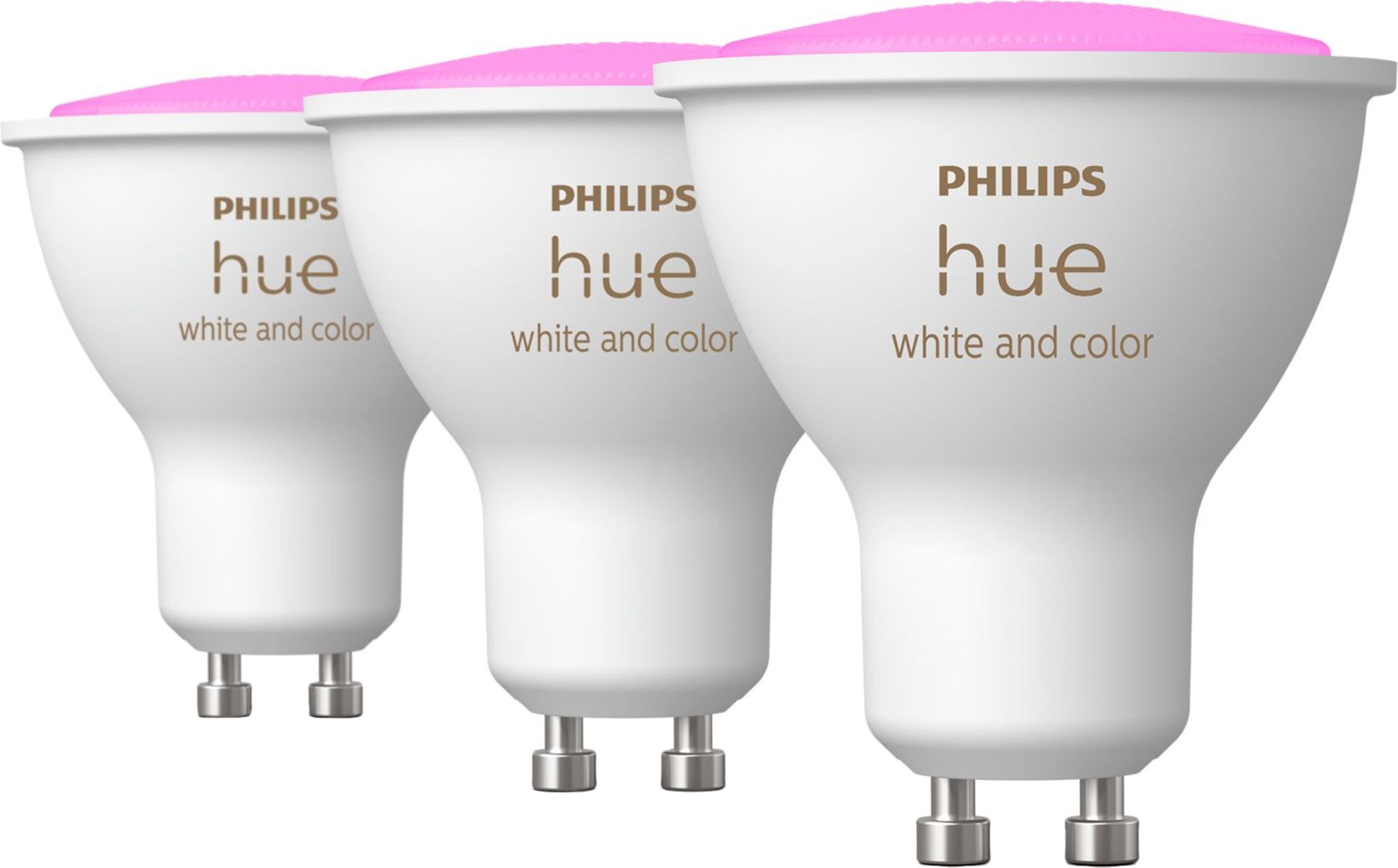 Philips Hue White and Colour Ambiance Smart LED GU10 - 3 Pack - White, White