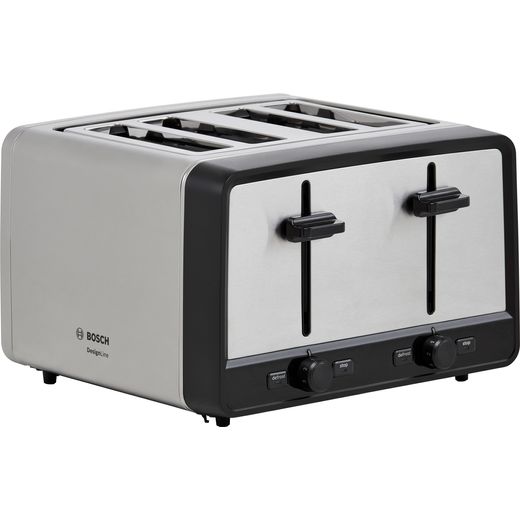 Bosch DesignLine TAT5P440GB 4 Slice Toaster - Silver