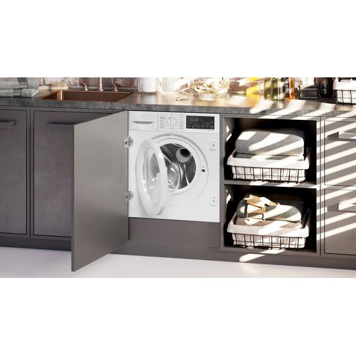NEFF V8540X0GB Integrated 8Kg / 5Kg Washer Dryer with 1400 rpm - White - washer dryer in kitchen shot 