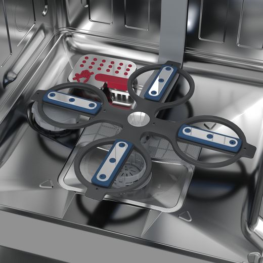 Beko bPRO 700 Integrated Standard Dishwasher - Stainless Steel - washing blade shot