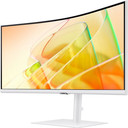Samsung S65TC 34" 4K Ultra HD 100Hz Gaming Monitor - White - left perpsective shot