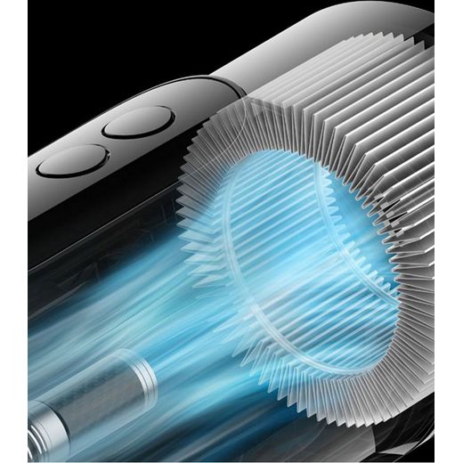 Dyson V8 Cyclone Cordless Vacuum Cleaner - Black / Green - close up cycle shot