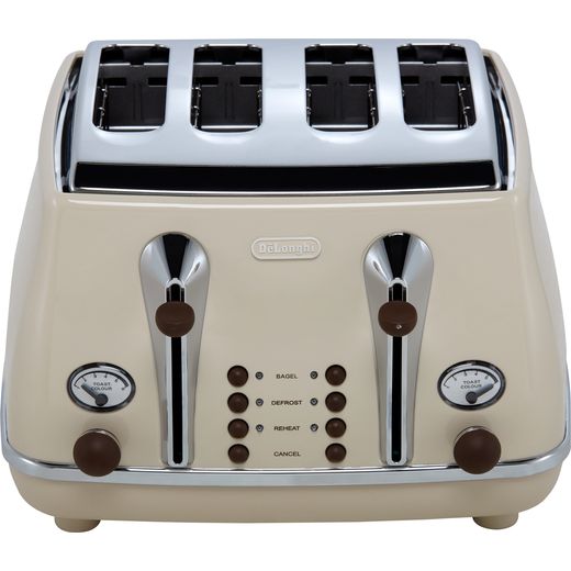 De'Longhi Icona Vintage 4 Slice Toaster - Beige