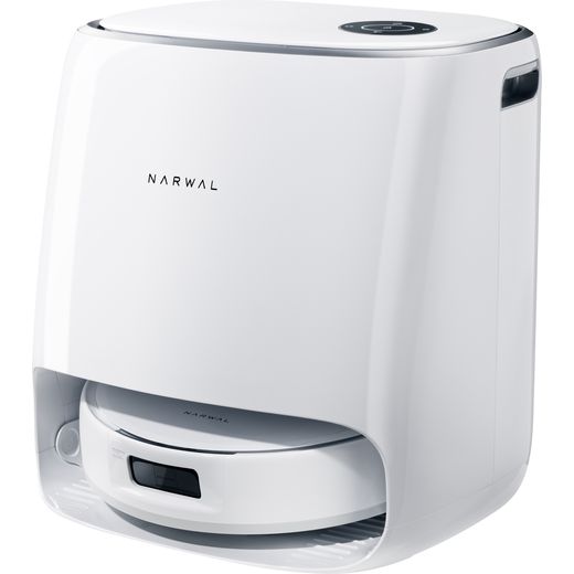 Narwal Freo X Ultra Robotic Vacuum Cleaner - White - Left perpsective shot