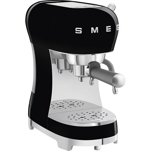 Smeg 50's Retro Espresso Coffee Machine - Black - Right perspective shot