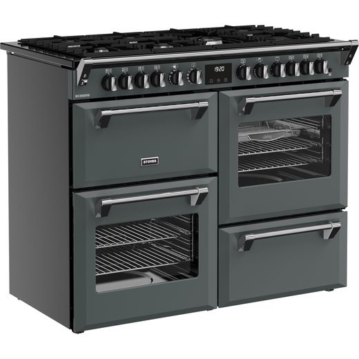 Stoves Richmond 110cm Dual Fuel Range Cooker - Anthracite - Right perspective shot