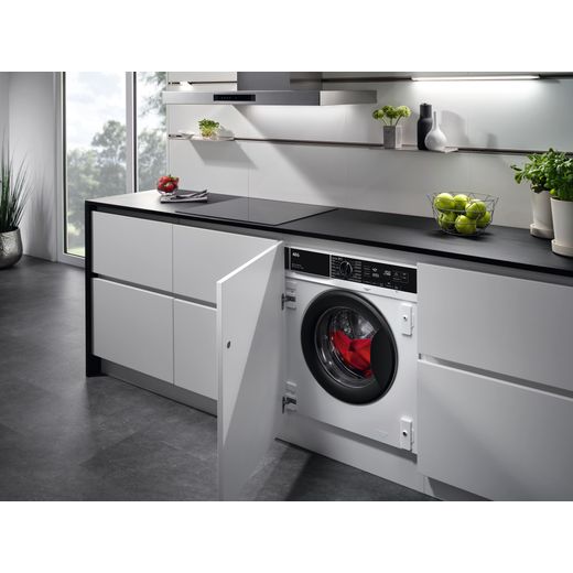 AEG 7000 Series Integrated 8Kg / 4Kg Washer Dryer - White - Washer dryer in kitchen