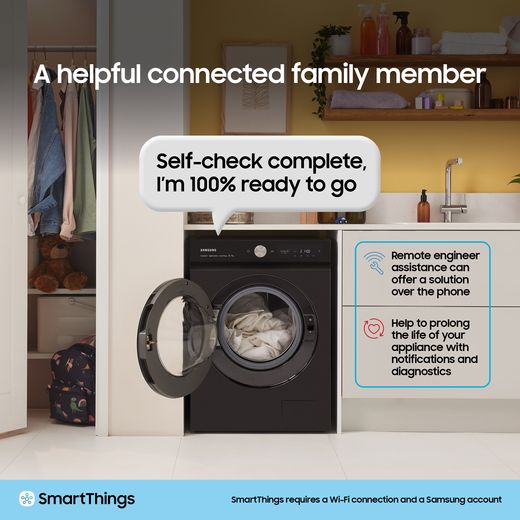Samsung Series 7 WW90DB7U94GBU1 9kg Washing Machine with 1400 rpm - Black - Annotation - Remote engineer