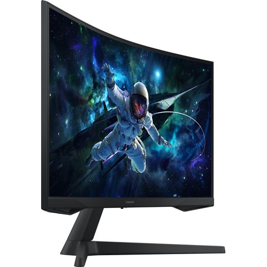 Samsung Odyssey G55C 27" Quad HD 165Hz Gaming Monitor - Black - right perspective shot