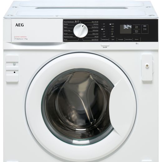 AEG 6000 AutoSense LFX6G7434BI Integrated 7kg Washing Machine with 1400 rpm - White - Close up shot