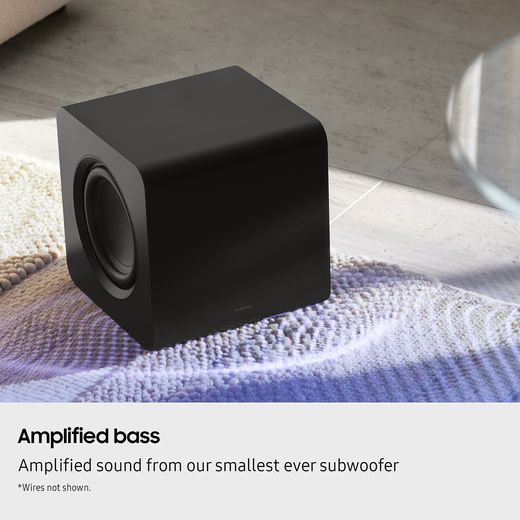 Samsung Q-Series HW-QS700F Bluetooth Soundbar - Obsidian Black - Annotation - Amplified bass