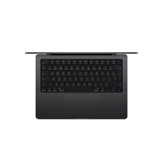Apple MacBook Pro, M5, 32GB RAM, 10 Core GPU, 512GB, 2025 - Space Black - key board view shot