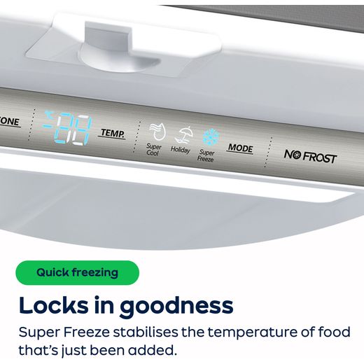 Hisense KitchenFit FT5K310GSFC 186cm High Frost Free Upright Freezer - Black Stainless Steel - AO Annotation -  Super-Freeze