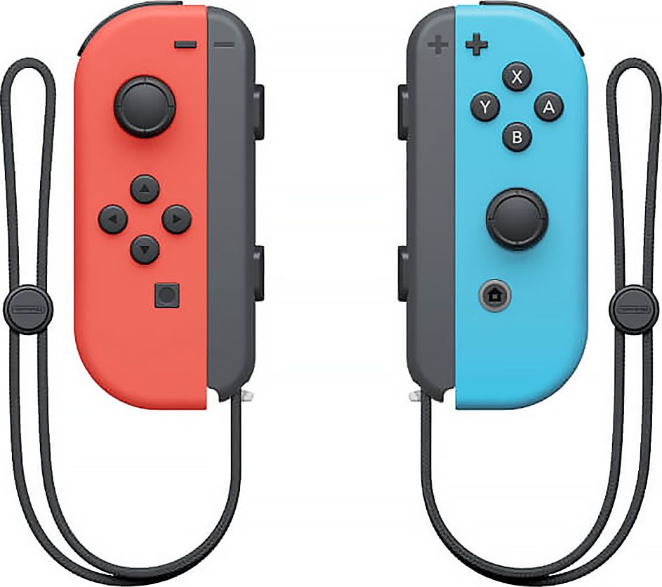 Image of Nintendo Joy-Con Pair Wireless Gaming Controller - Neon Red/Blue, Multi Colour