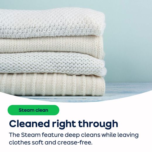 Hisense 3S Series 8Kg / 5Kg Washer Dryer - White - AO Annotation - Steam